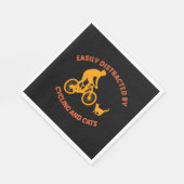 Serviette En Papier vélo et chat (Coin)