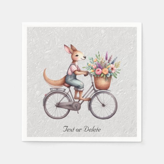 Serviette En Papier Vélo floral Kangaroo serviettes (Devant)