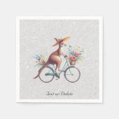 Serviette En Papier Vélo floral Kangaroo serviettes (Devant)