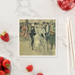 Serviette En Papier Vélo neuf mariée et mariée Mariage victorienne