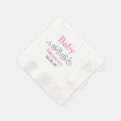 Serviette En Papier Vélo pour bébé rose (Coin)