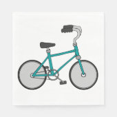 Serviette En Papier Vélo Rétro Simple Bleu (Devant)