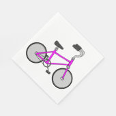 Serviette En Papier Vélo rose (Coin)