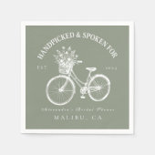 Serviette En Papier Vélo rustique Douche Florale (Devant)