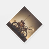Serviette En Papier Vélo Steampunk avec engrenages (Coin)
