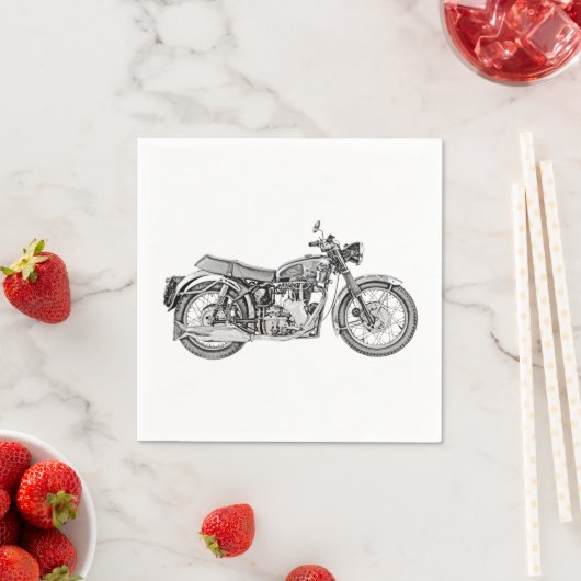Serviette En Papier Velocette Venom Motorcycle Papier Partie Naples (En situation)