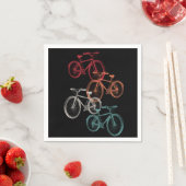 Serviette En Papier Vélos colorés (En situation)