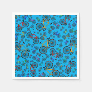 Serviette En Papier Vélos de route bleu ciel