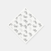 Serviette En Papier Vélos noir et gris (Coin)