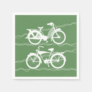 Serviette En Papier Vélos Vélos Blanches serviettes