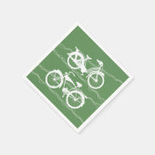 Serviette En Papier Vélos Vélos Blanches serviettes (Coin)