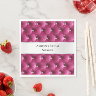 Serviette En Papier Velours Luxe Glamour Rose Faux