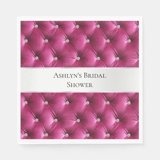 Serviette En Papier Velours Luxe Glamour Rose Faux (Devant)