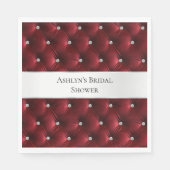 Serviette En Papier Velours Luxueux Glamour Rouge Faux (Devant)