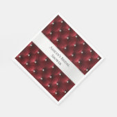 Serviette En Papier Velours Luxueux Glamour Rouge Faux (Coin)