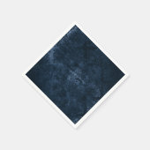 Serviette En Papier Velvety Navy Damask | Bleu foncé Grunge Baroque (Coin)