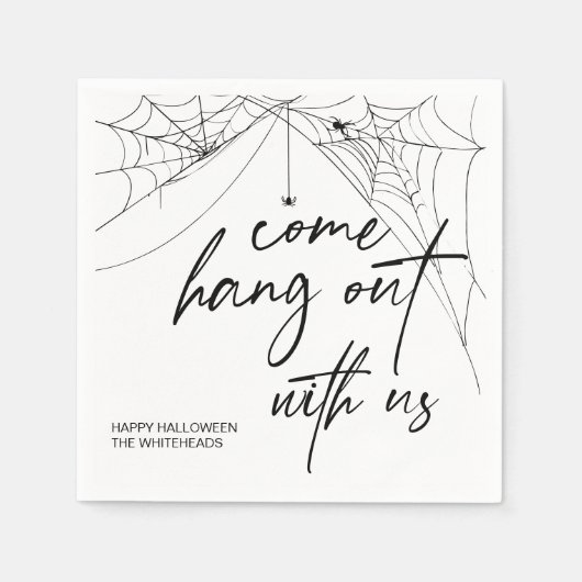 Serviette En Papier Venez Accrocher avec nous Halloween Party Napkins (Devant)