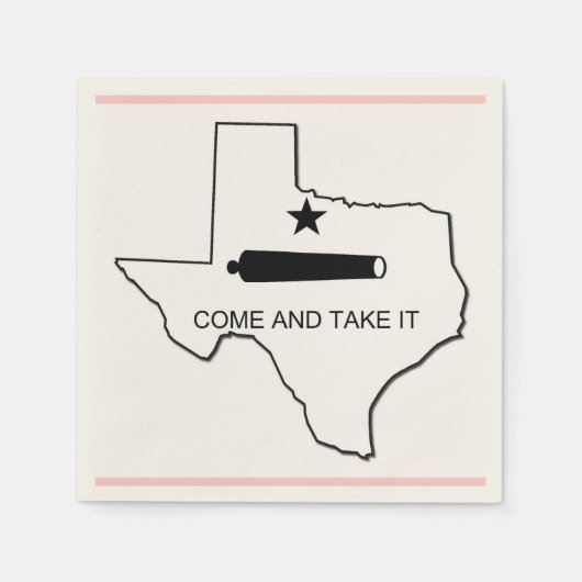 SERVIETTE EN PAPIER VENEZ LE PRENDRE - TEXAS (Devant)