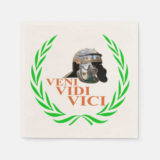 Serviette En Papier Veni Vidi Vici (Devant)