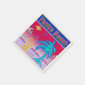 Serviette En Papier "Venice Beach" Surfer Napkins (Coin)