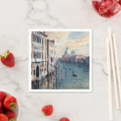 Serviette En Papier Venise Opale (En situation)