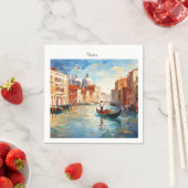 Serviette En Papier Venise peinte, Italie (En situation)