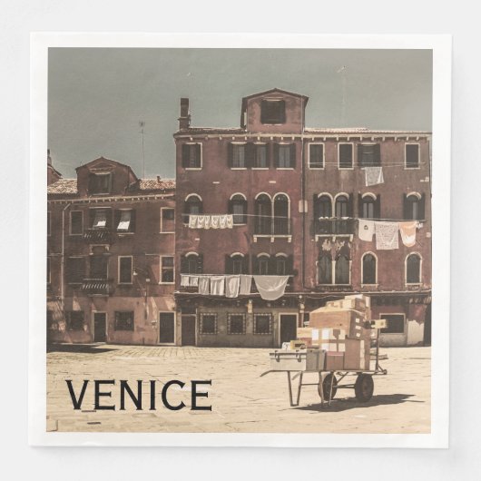 Serviette En Papier Venise vintage (Devant)