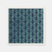 Serviette En Papier Ventilateur Art déco Motif bleu (Devant)