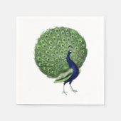 Serviette En Papier Ventilateur Open Peacock (Devant)