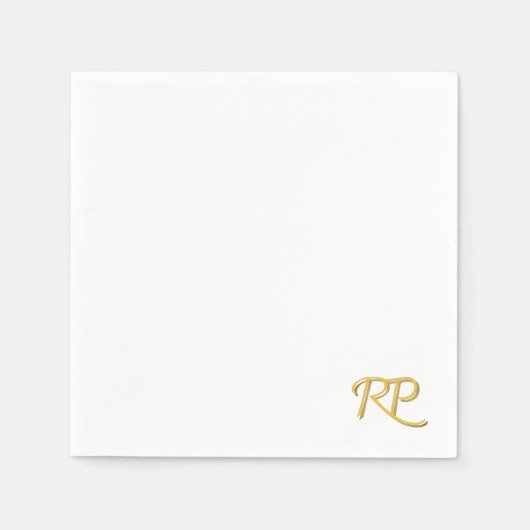 Serviette En Papier Ventilateur RAMO & PAUL or (Devant)