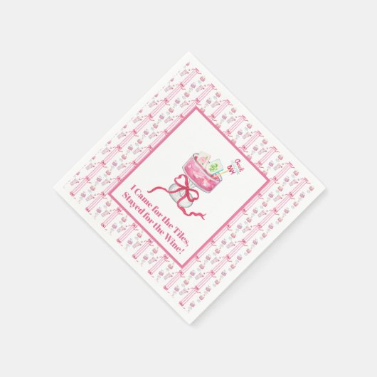 Serviette En Papier Venu pour les carreaux, Resté pour le vin Mahjong (Coin)