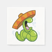 Serviette En Papier Ver ivre avec Sombrero Mexican Party (Devant)