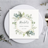 Verdure Aquarelle Or Hexagon Fête des mariées