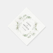Serviette En Papier Verdure couronne Mariage moderne (Coin)
