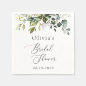 Serviette En Papier Verdure, Eucalyptus Feuilles, Boho, Fête des marié (Devant)