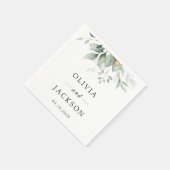 Serviette En Papier Verdure, Feuilles d'Eucalyptus, Mariage botanique (Coin)