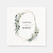 Serviette En Papier Verdure luxuriante et feuillage Eucalyptus Géométr (Devant)