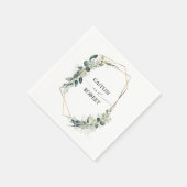 Serviette En Papier Verdure luxuriante et feuillage Eucalyptus Géométr (Coin)