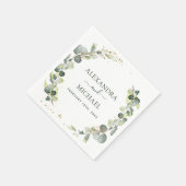 Serviette En Papier Verdure mariage Eucalyptus Botanique (Coin)