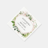 Serviette En Papier Verdure mariage Eucalyptus Botanique (Coin)