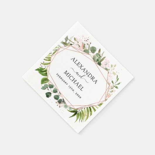 Serviette En Papier Verdure mariage Eucalyptus Botanique (Coin)