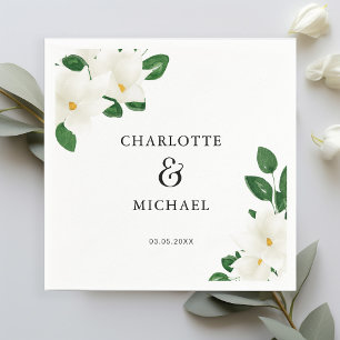 Serviette En Papier Verdure mariage Magnolia