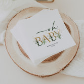 Serviette En Papier Verdure moderne et Baby shower d'or serviettes