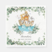 Serviette En Papier Verdure Noah's Ark Cute Animaux Bébé Anniversaire (Devant)