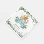 Serviette En Papier Verdure Noah's Ark Cute Animaux Bébé Anniversaire (Coin)