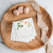 Serviette En Papier Verdure & Or Géométrique Mariage élégant Napkin