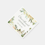 Serviette En Papier Verdure rustique Aquarelle Mariage floral sauvage (Coin)