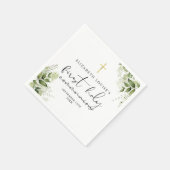 Serviette En Papier Verdure rustique Élégante Première Communion Saint (Coin)
