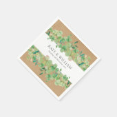 Serviette En Papier Verdure rustique Eucalyptus Garland Mariage (Coin)