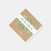 Serviette En Papier Verdure rustique Eucalyptus Garland Mariage (Coin)